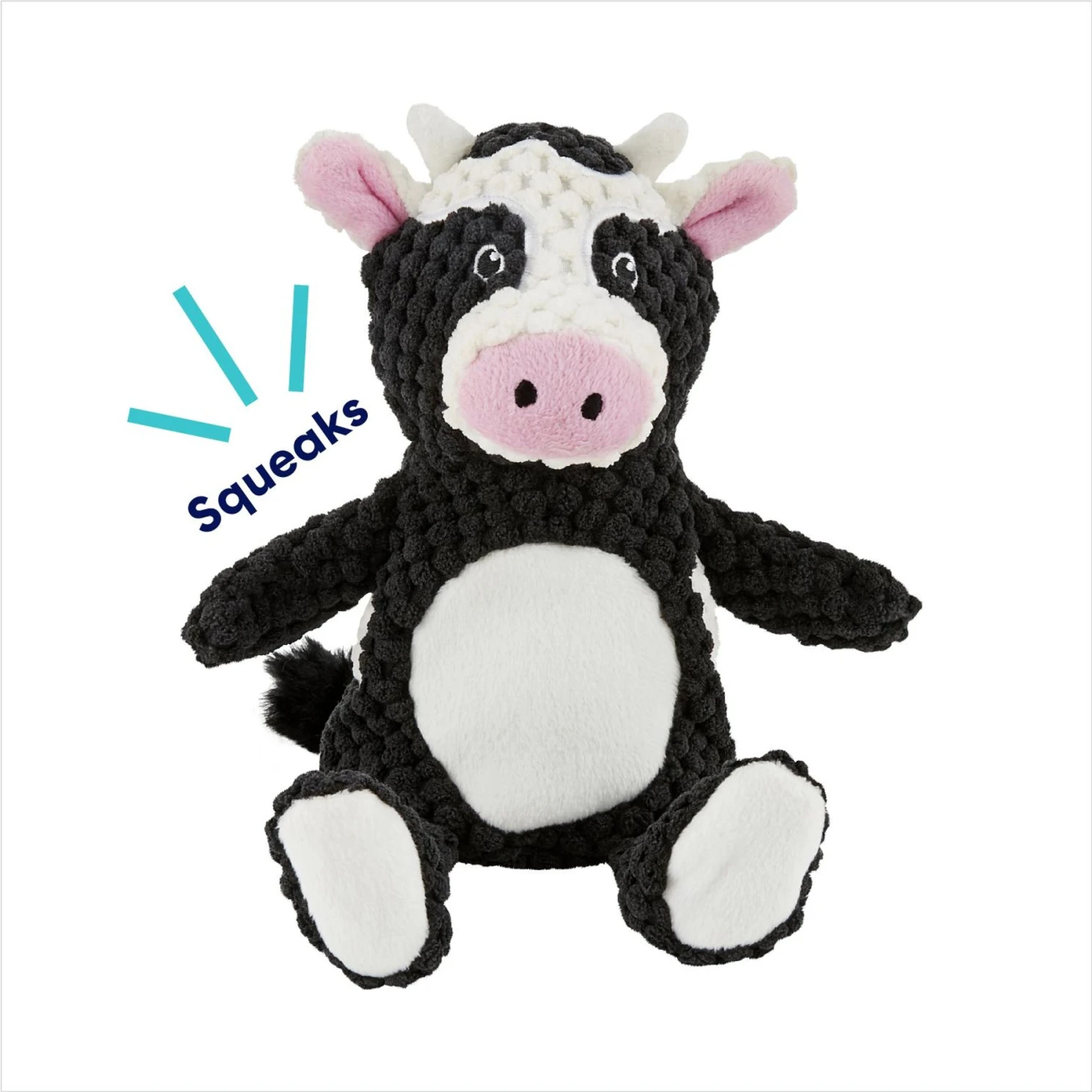 Frisco Cow Textured Plush Squeaky Dog Toy 3 Frisco Cow Textured Plush Squeaky Dog Toy - Image 3