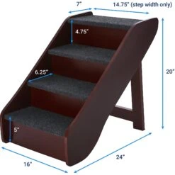 Frisco Deluxe Foldable Wooden Carpeted Cat & Dog Stairs 7 Frisco Deluxe Foldable Wooden Carpeted Cat & Dog Stairs -Chic Pet Supplies 156781 PT3. AC SS1800 V1569621868