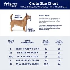 Frisco Heavy Duty All-in-1 Multi-Stage 3 Door Collapsible Wire Dog Crate -Chic Pet Supplies 247915 PT2. AC SS1800 V1611265566