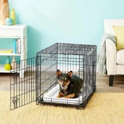 Frisco Heavy Duty Fold & Carry Double Door Collapsible Wire Dog Crate & Frisco Micro Terry Dog Crate Mat 7 Frisco Heavy Duty Fold & Carry Double Door Collapsible Wire Dog Crate & Frisco Micro Terry Dog Crate Mat -Chic Pet Supplies 255531 PT2. AC SS1800 V1604149293