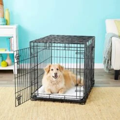 Frisco Heavy Duty Fold & Carry Double Door Collapsible Wire Dog Crate & Frisco Wire Dog & Small Pet Exercise Pen With Step-Through Door -Chic Pet Supplies 255537 PT2. AC SS1800 V1603646531