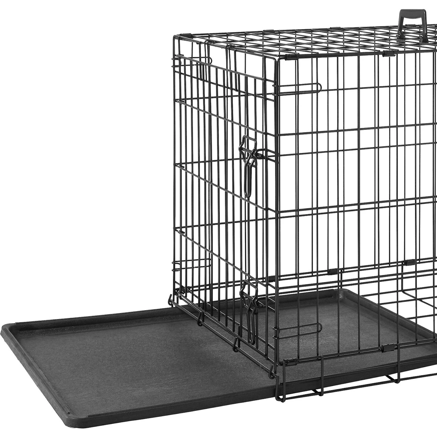 Frisco Heavy Duty Fold & Carry Single Door Collapsible Wire Dog Crate & Frisco Quilted Dog Crate Mat 2 Frisco Heavy Duty Fold & Carry Single Door Collapsible Wire Dog Crate & Frisco Quilted Dog Crate Mat - Image 2
