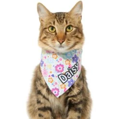 Frisco Bright Floral Personalized Dog & Cat Bandana -Chic Pet Supplies 267535 PT8. AC SS1800 V1623164312
