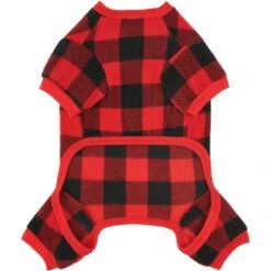 Frisco Dog & Cat Cozy Polar Fleece PJs, Red Plaid 9 Frisco Dog & Cat Cozy Polar Fleece PJs, Red Plaid -Chic Pet Supplies 268510 PT4. AC SS1800 V1637650986