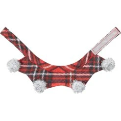 Frisco Red Plaid Guinea Pig Ruffle Collar With Pom Poms -Chic Pet Supplies 276180 PT5. AC SS1800 V1631303110