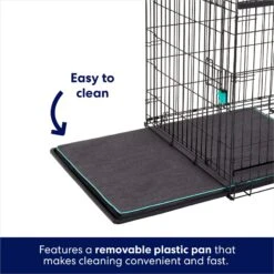 Frisco Heavy Duty Enhanced Lock Sliding Double Door Fold & Carry Wire Dog Crate & Mat Kit -Chic Pet Supplies 297461 PT4. AC SS1800 V1633115628