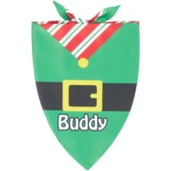 Chic Pet Supplies 11 Frisco Santa's Favorite Elf Personalized Dog & Cat Bandana