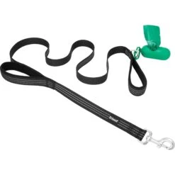 Frisco Traffic Leash With Padded Handles & Poop Bag Dispenser & Frisco Refill Dog Poop Bags Made With 50% Recycled Packaging -Chic Pet Supplies 319512 PT5. AC SS1800 V1683212082