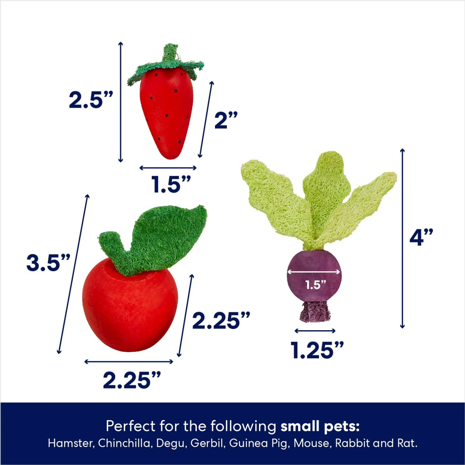 Frisco Wooden Fruit Assortment Small Pet Chew Toy 2 Frisco Wooden Fruit Assortment Small Pet Chew Toy - Image 2