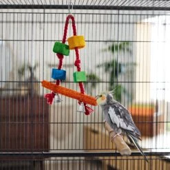 Frisco Loofah Swing Bird Toy -Chic Pet Supplies 331771 PT3. AC SS1800 V1660703304