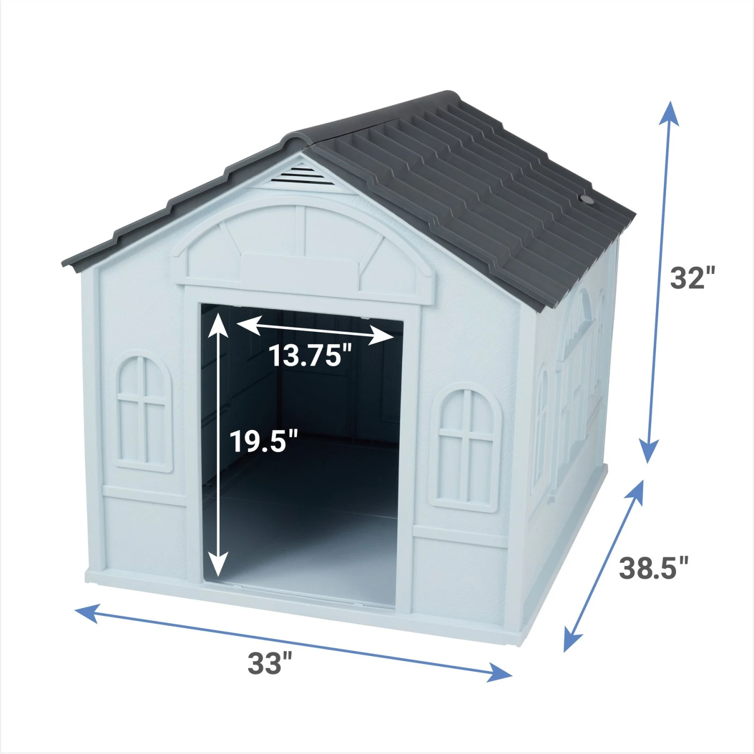 Frisco Deluxe Plastic Outdoor Dog House 2 Frisco Deluxe Plastic Outdoor Dog House - Image 2