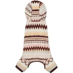 Frisco Fairisle Cozy Plush Fleece Dog & Cat PJs, Cream -Chic Pet Supplies 719006 PT4. AC SS1800 V1692720278