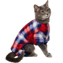 Frisco Cozy Plush Fleece Dog & Cat PJs, Plaid -Chic Pet Supplies 719102 PT2. AC SS1800 V1692202558
