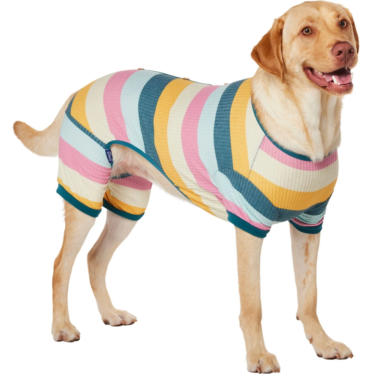 Frisco Cozy Waffle Knit Dog & Cat PJs, Stripe 1 Frisco Cozy Waffle Knit Dog & Cat PJs, Stripe