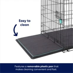 Frisco Heavy Duty Enhanced Lock Double Door Fold & Carry Wire Dog Crate & Mat Kit & MidWest Quiet Time Fleece Dog Crate Mat -Chic Pet Supplies 947398 PT4. AC SS1800 V1693601869
